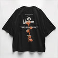 In Bloom Premium Oversized Graphic Tee — Black
