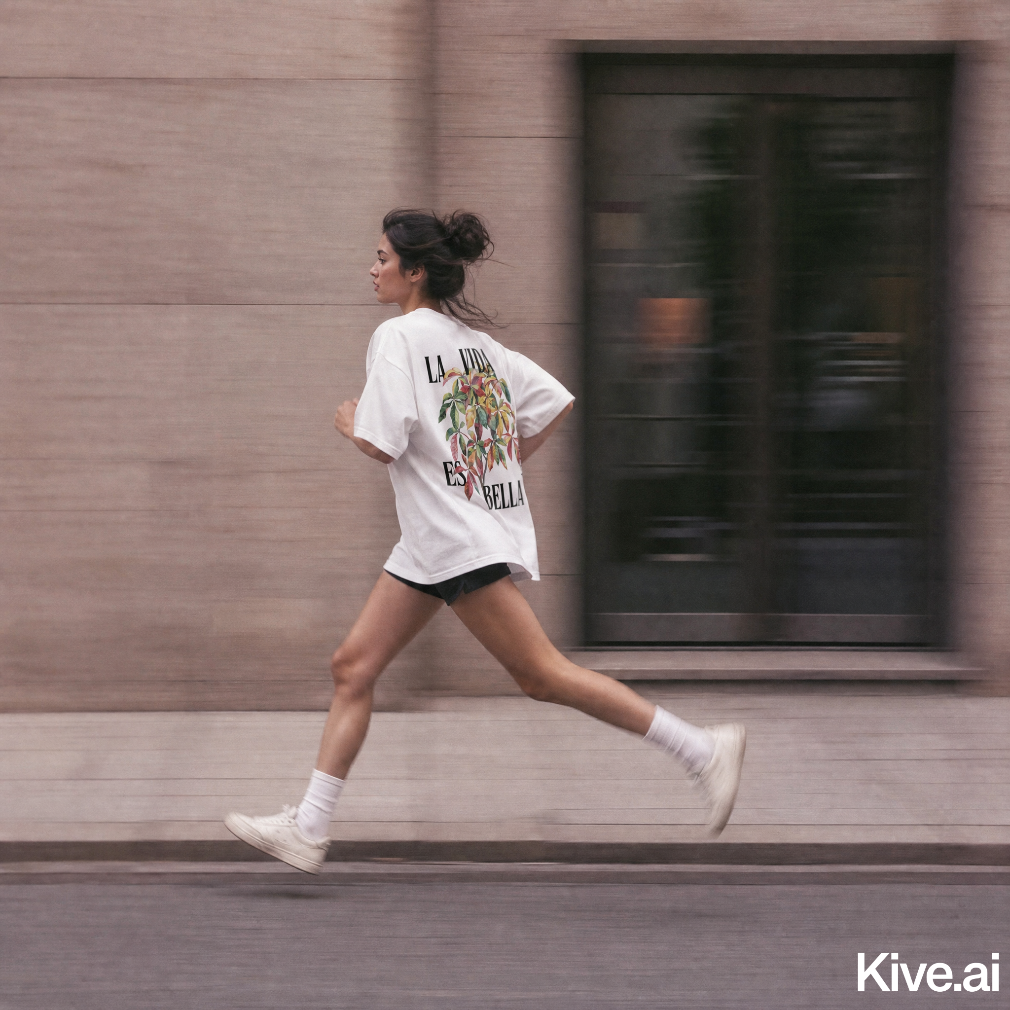 La Vida Premium Oversized Graphic Tee — White